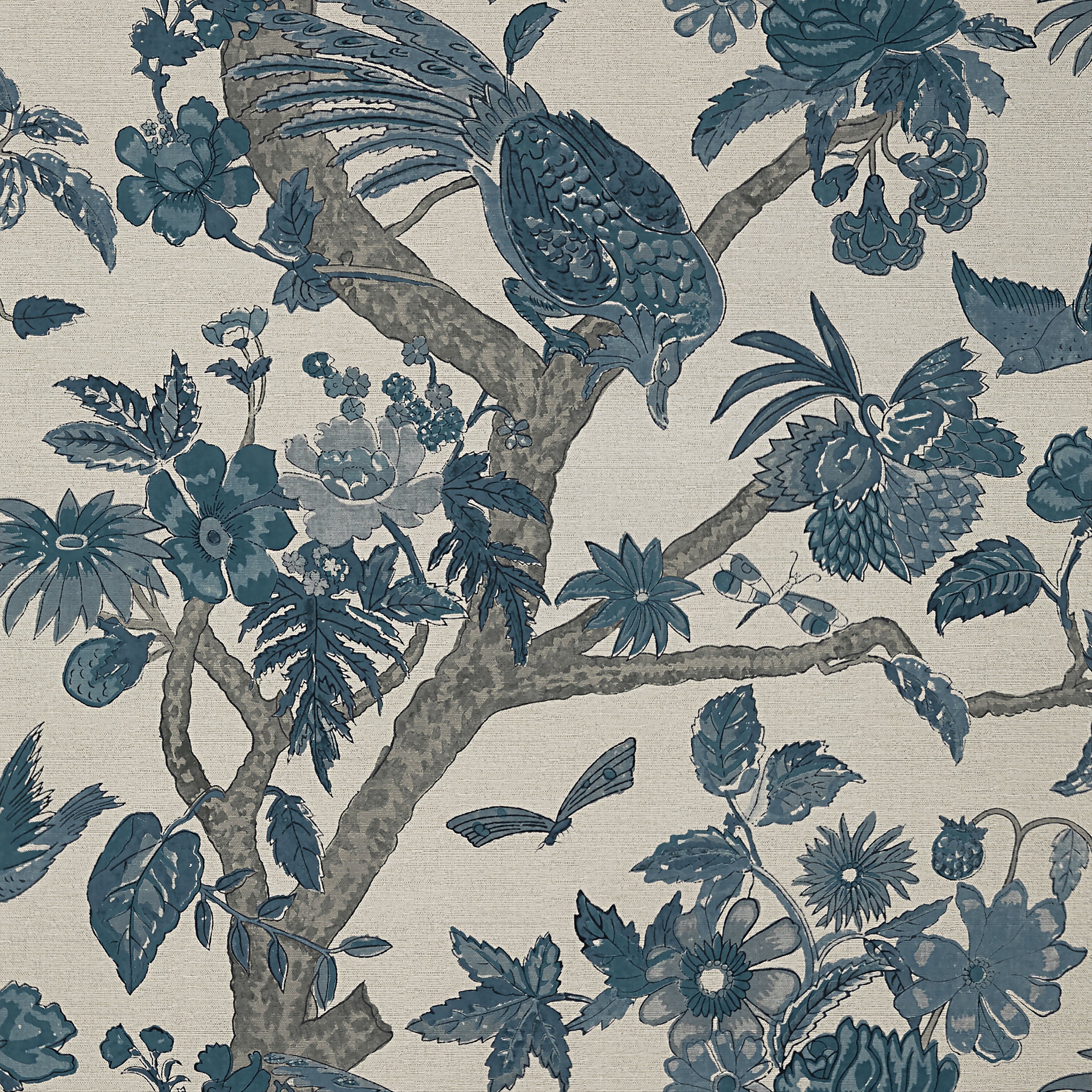 Thibaut Coromandel Behang T10226 - Slate Blue