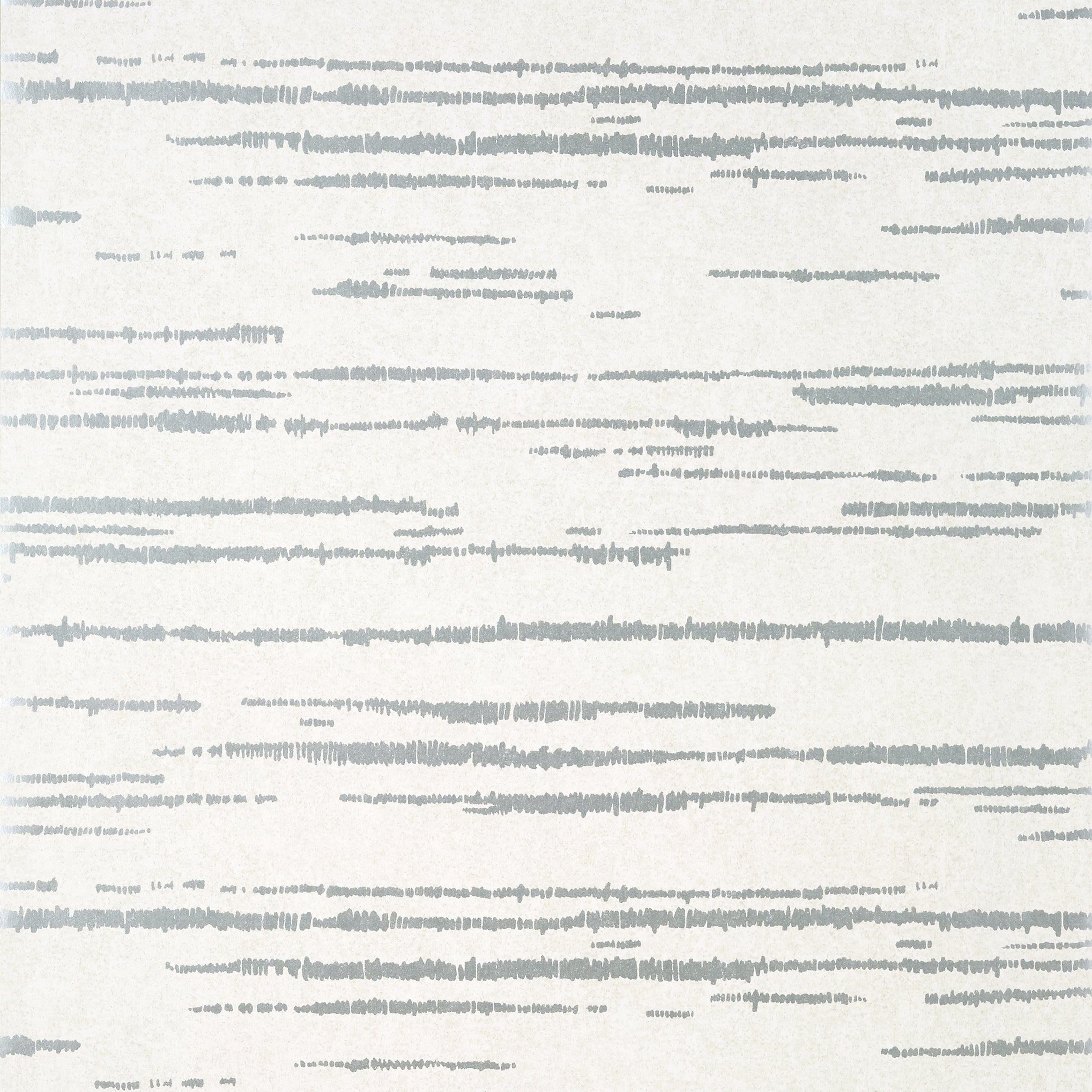Thibaut Echo Behang T10453 - Metallic Silver on White