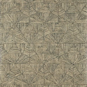 Thibaut Crystalla Behang T10463 - Metallic Pewter on Black