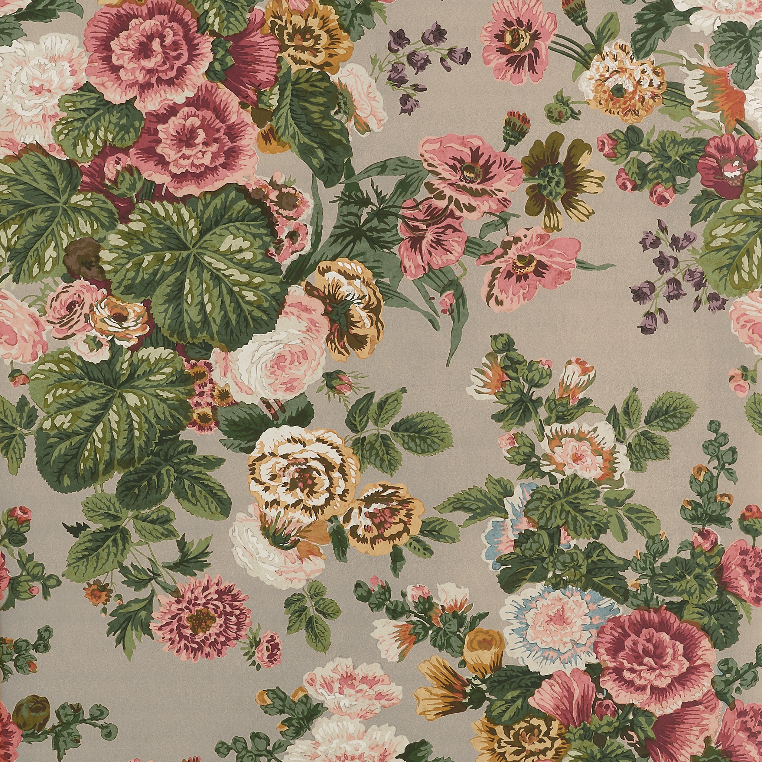 Thibaut Hidcote Behang T10514 - Beige and Coral
