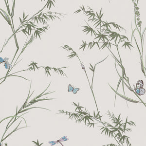 Thibaut Virginia Behang T10526 - Beige and Sage