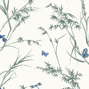 Thibaut Virginia Behang T10528 - Blue and Green
