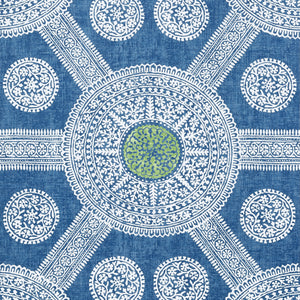 Thibaut Stonington Behang T10636 - Blue and Green