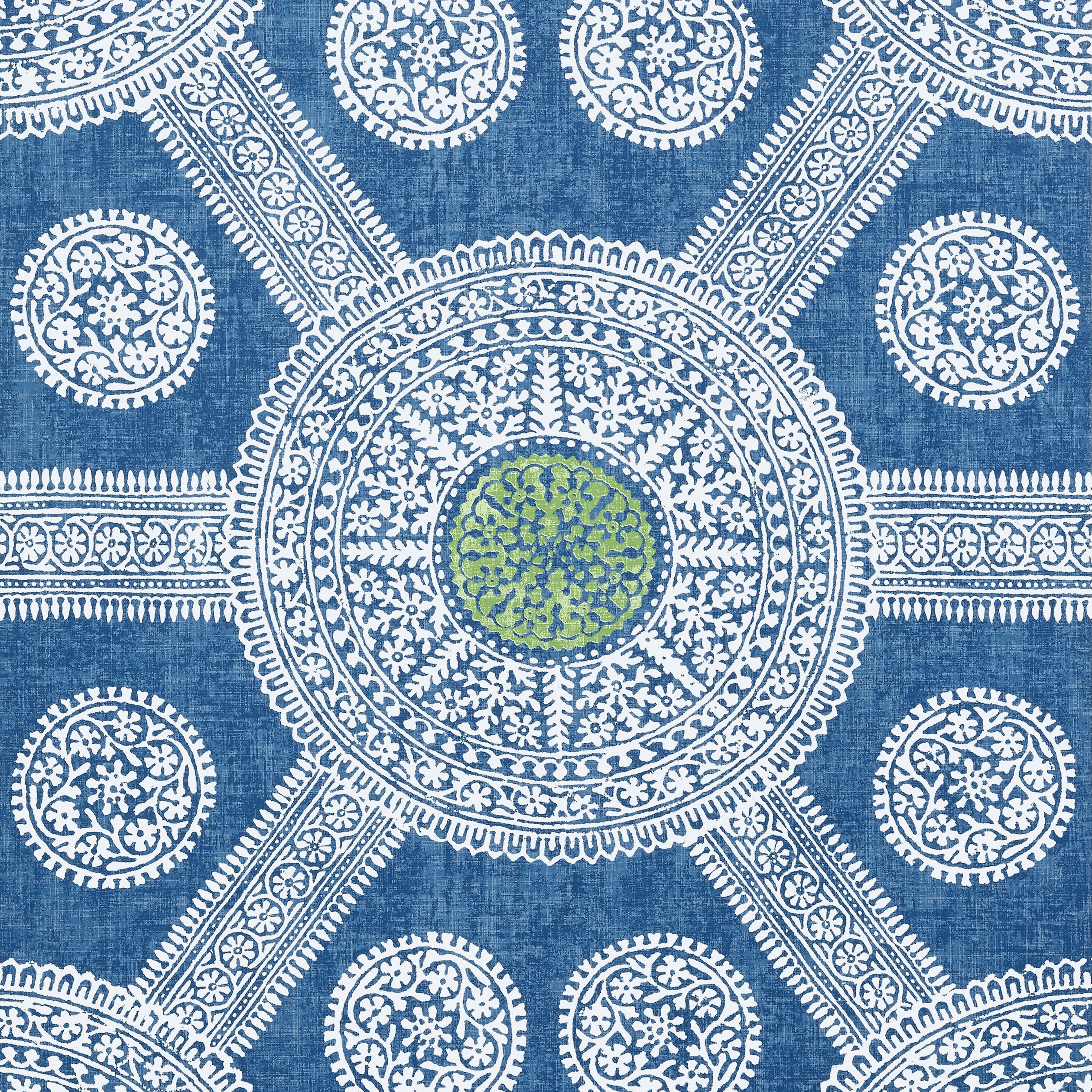 Thibaut Stonington Behang T10636 - Blue and Green