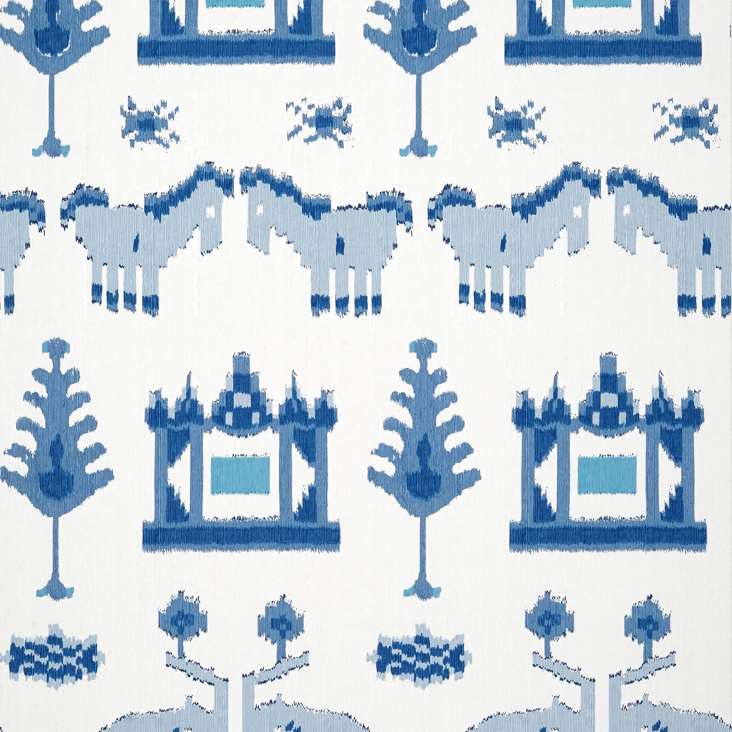 Thibaut Kingdom Parade Behang T10641 - Blue and White