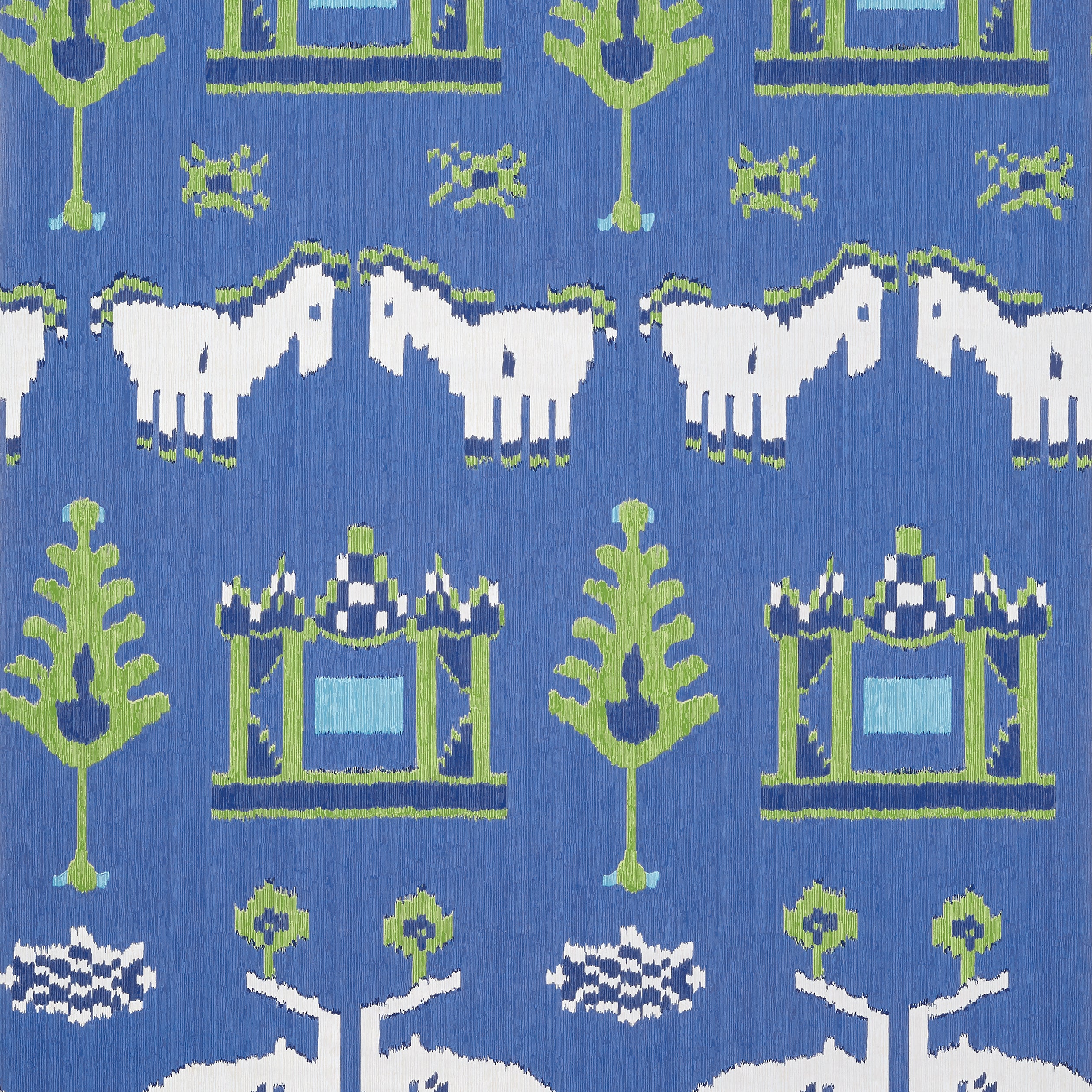 Thibaut Kingdom Parade Behang T10642 - Blue and Green