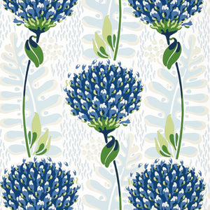 Thibaut Tiverton Behang T10650 - Blue and Green