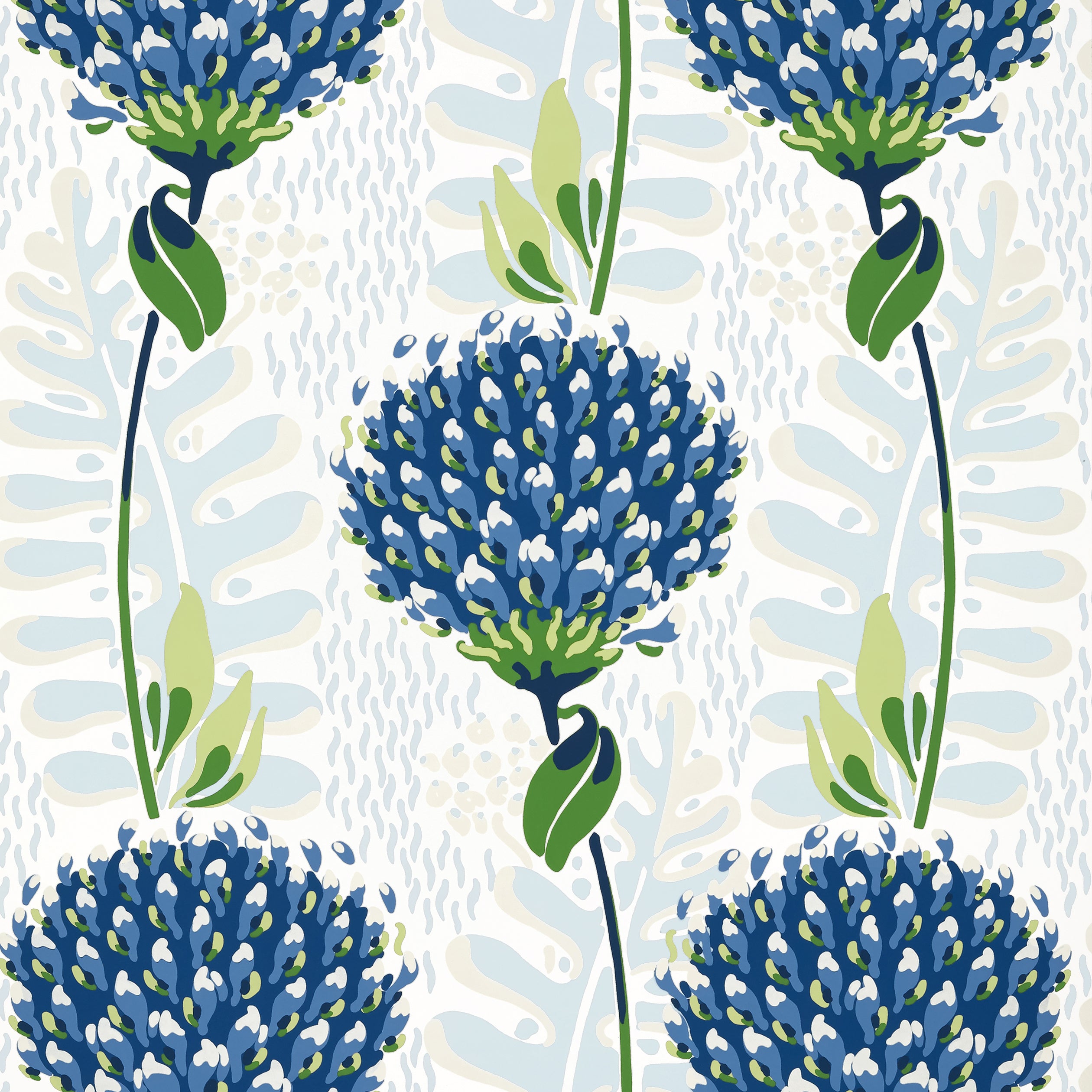 Thibaut Tiverton Behang T10650 - Blue and Green