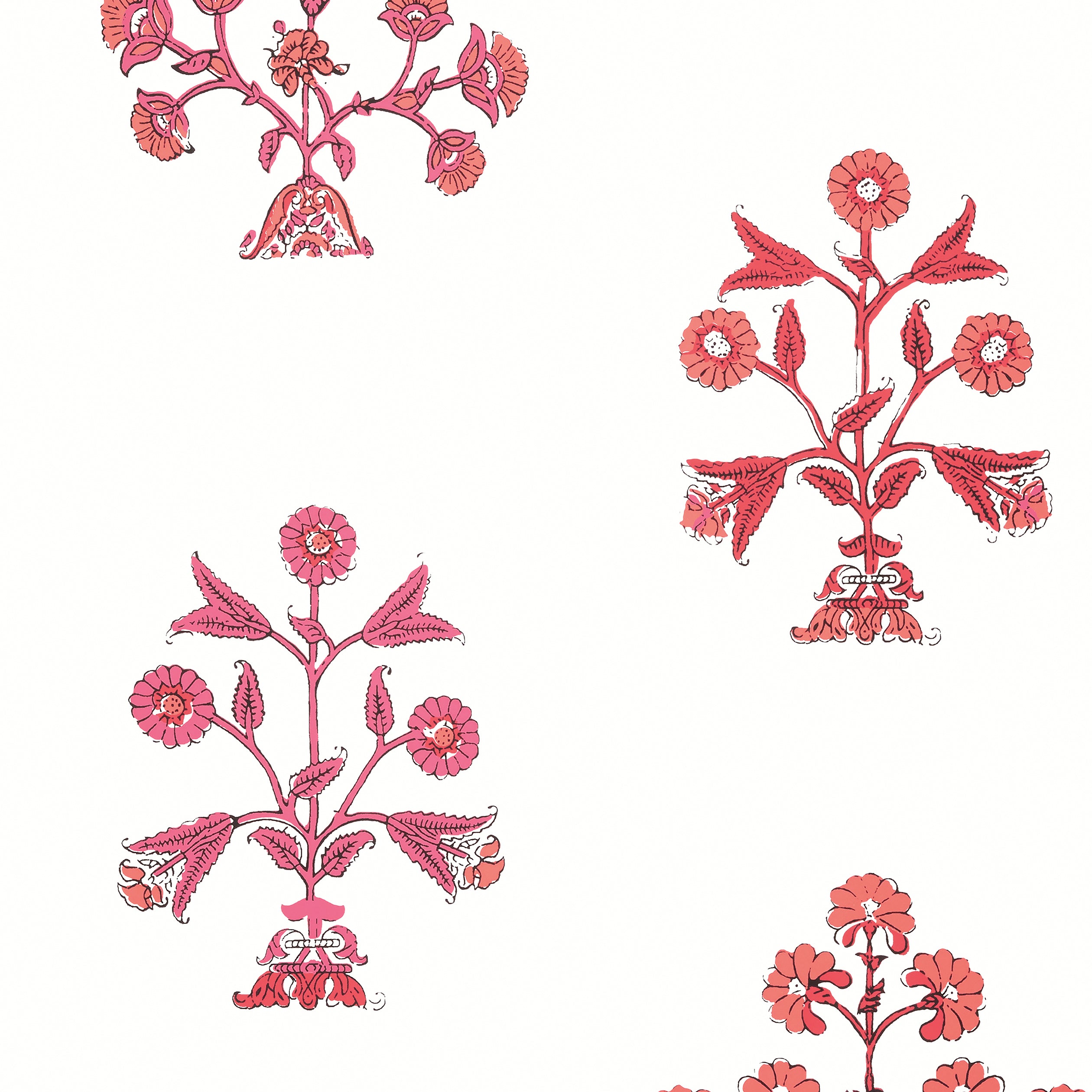 Thibaut Indian Flower Behang T10667 - Pink