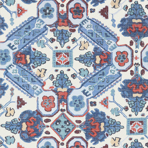 Thibaut Persian Carpet Behang T10824 - Blue and White