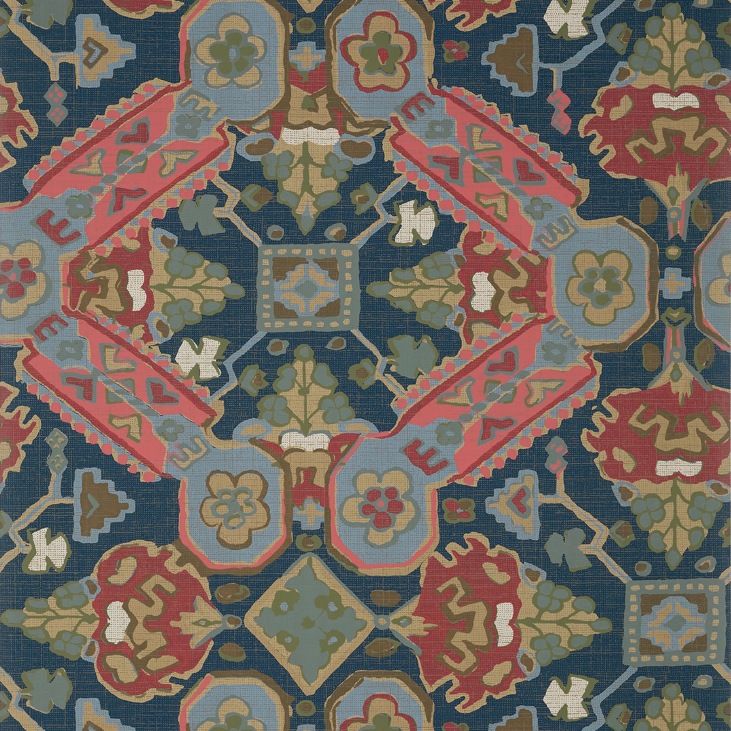 Thibaut Persian Carpet Behang T10829 - Navy