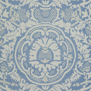 Thibaut Earl Damask Behang T10837 - Blue