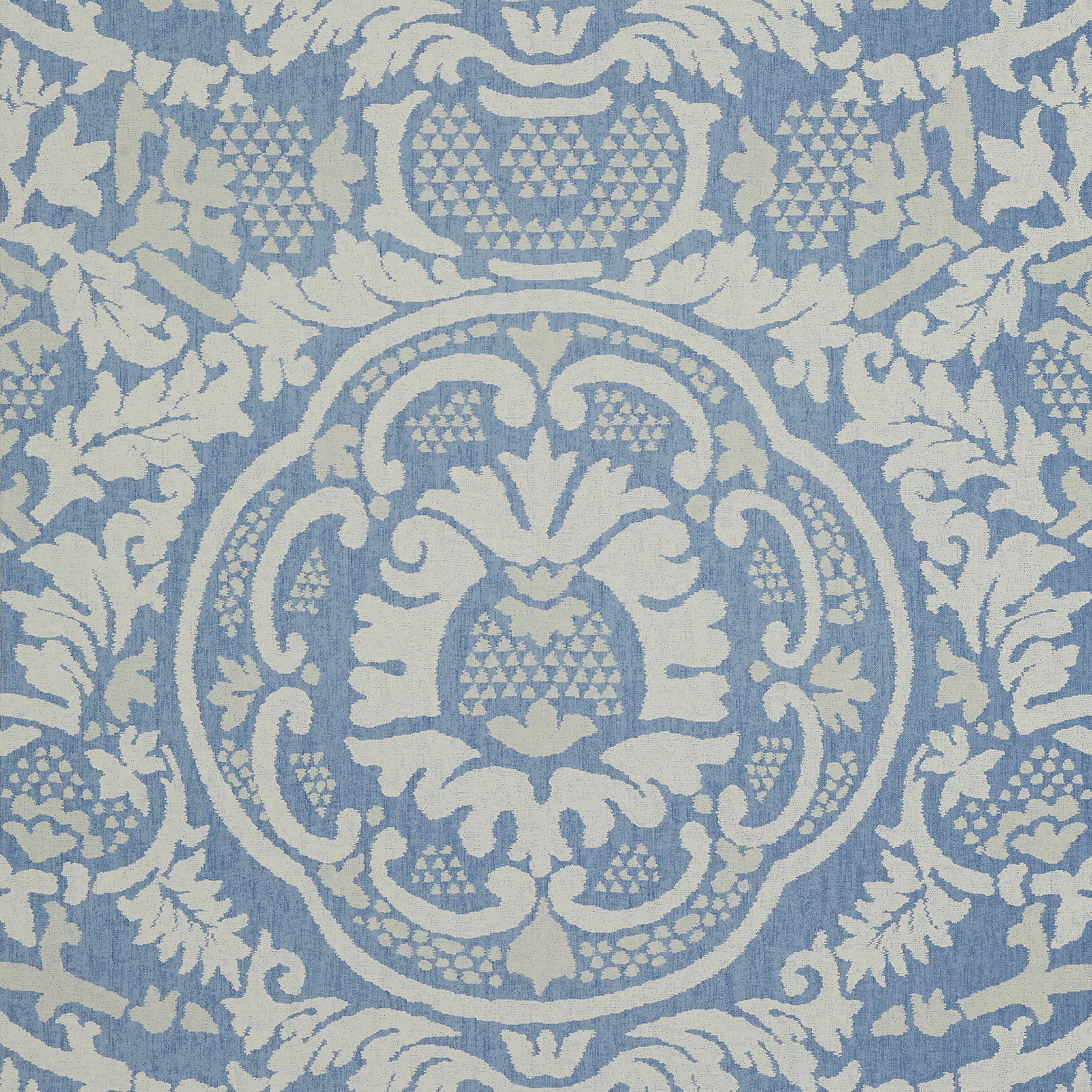 Thibaut Earl Damask Behang T10837 - Blue