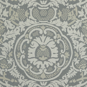 Thibaut Earl Damask Behang T10840 - Charcoal