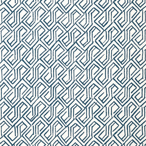 Thibaut Tortona Behang T12843 - Navy and White