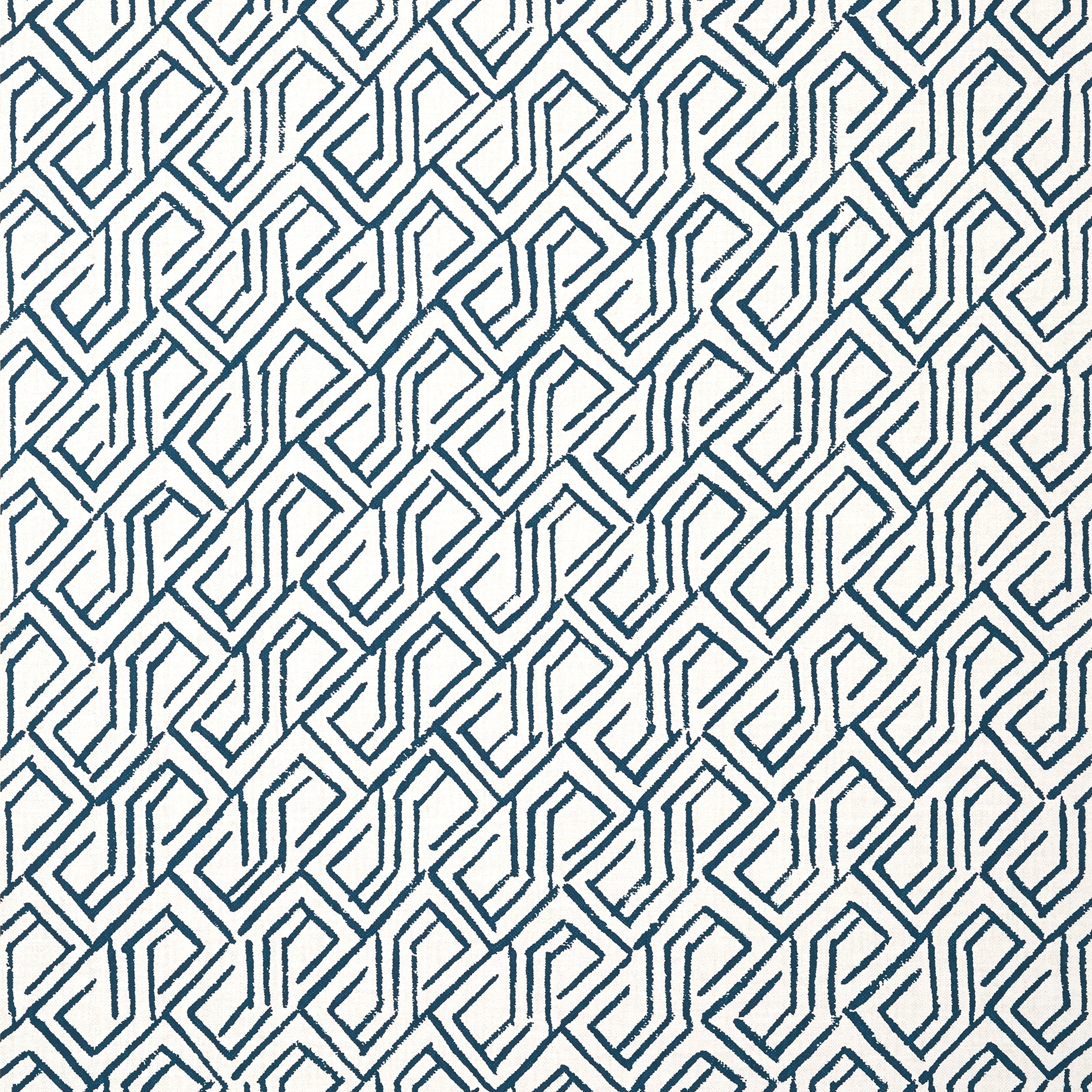 Thibaut Tortona Behang T12843 - Navy and White