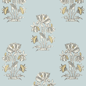 Thibaut Lily Flower Behang T13201 - Spa Blue