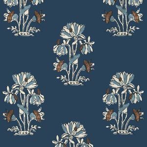 Thibaut Lily Flower Behang T13203 - Navy