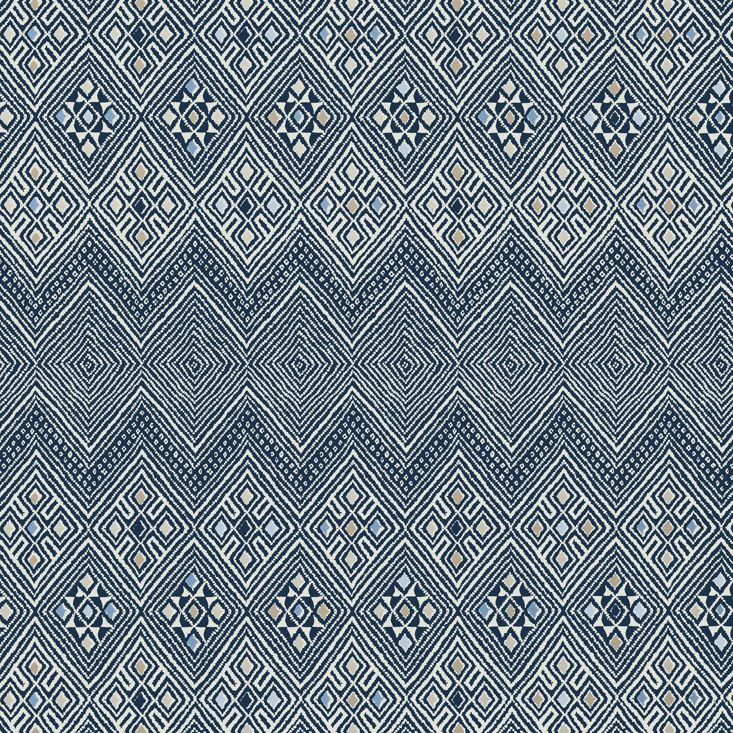 Thibaut High Plains Behang T13231 - Navy and White