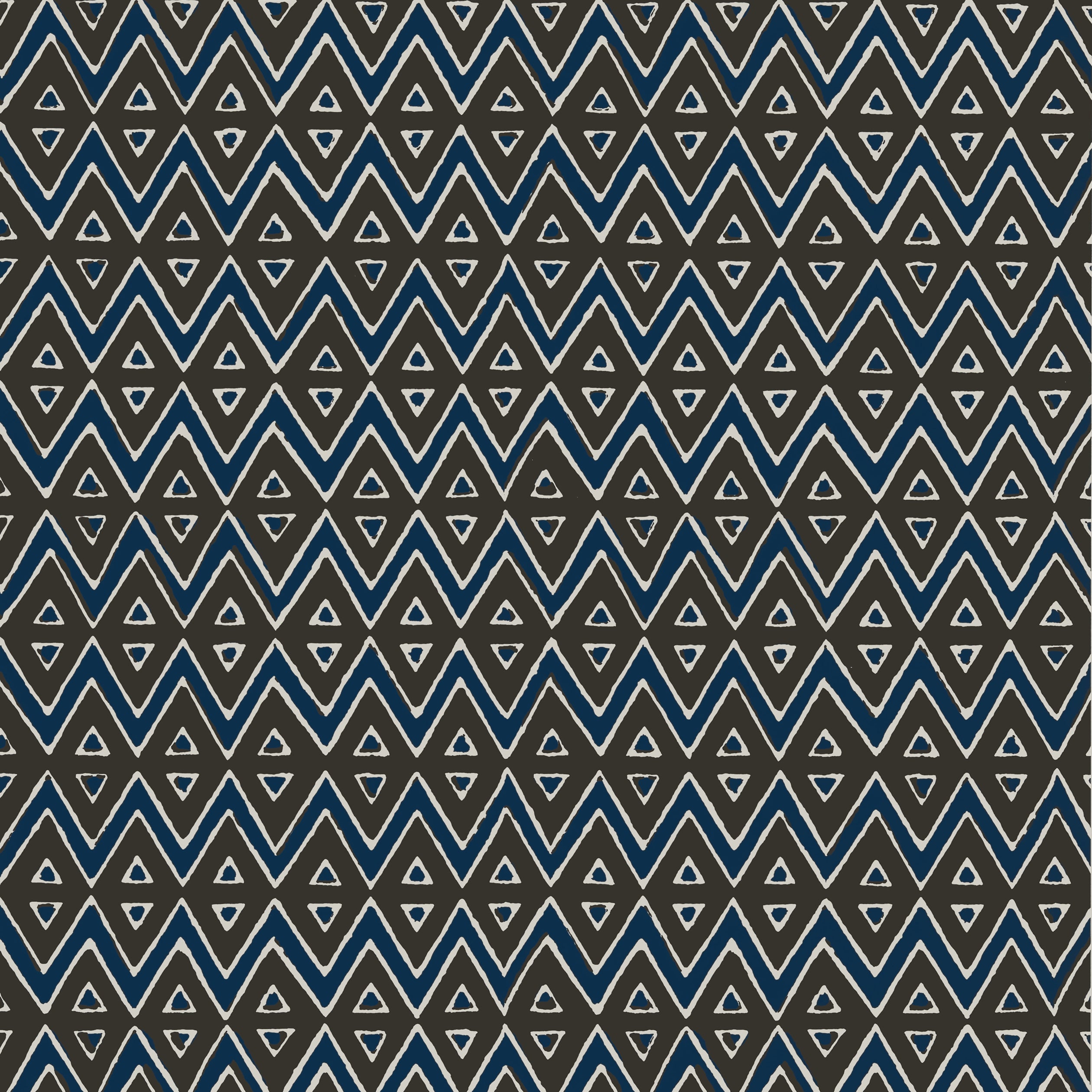 Thibaut Tiburon Behang T13236 - Brown and Navy