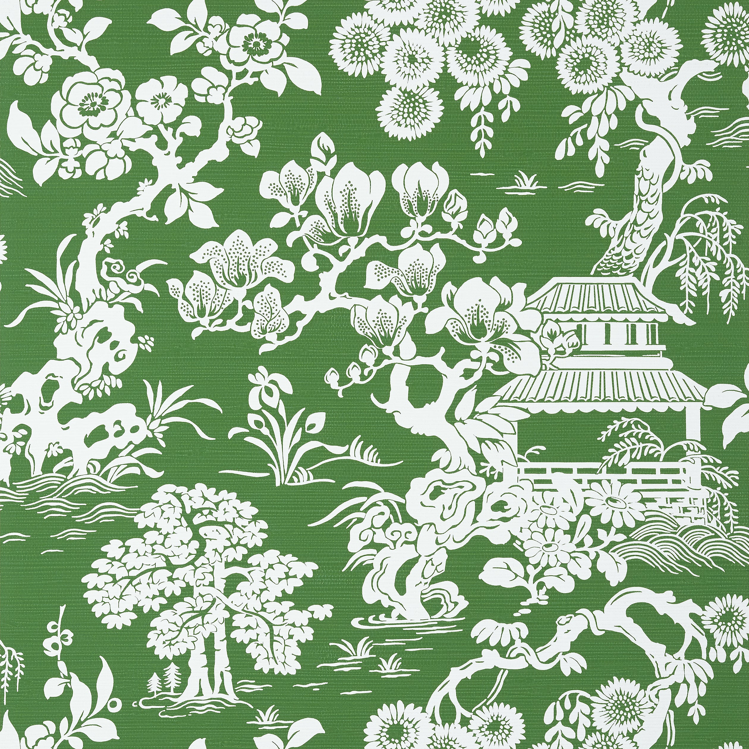 Thibaut Japanese Garden Behang T13304 - Emerald