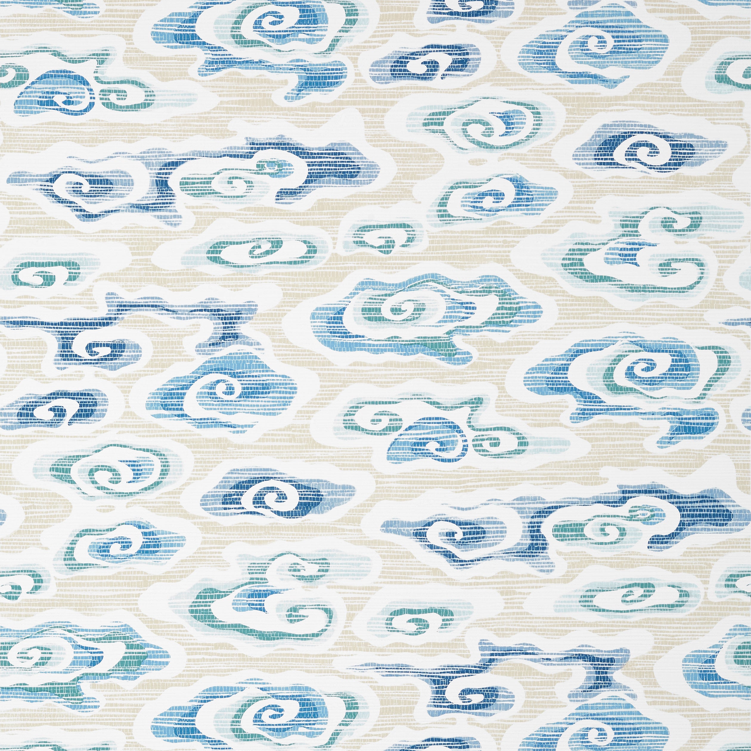 Thibaut Clear Clouds Behang T13318 - Beige and Blue