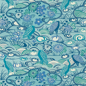 Thibaut Heron Stream Behang T13333 - Turquoise