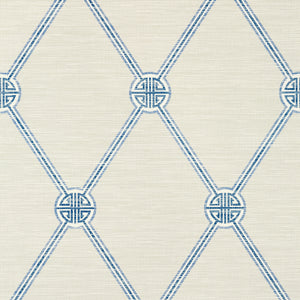 Thibaut Turnberry Trellis Behang T13351 - Beige and Blue