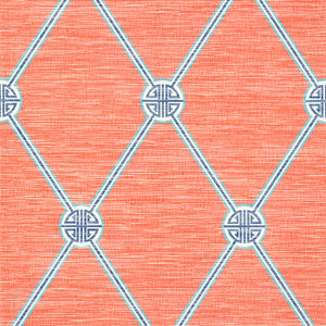 Thibaut Turnberry Trellis Behang T13353 - Coral