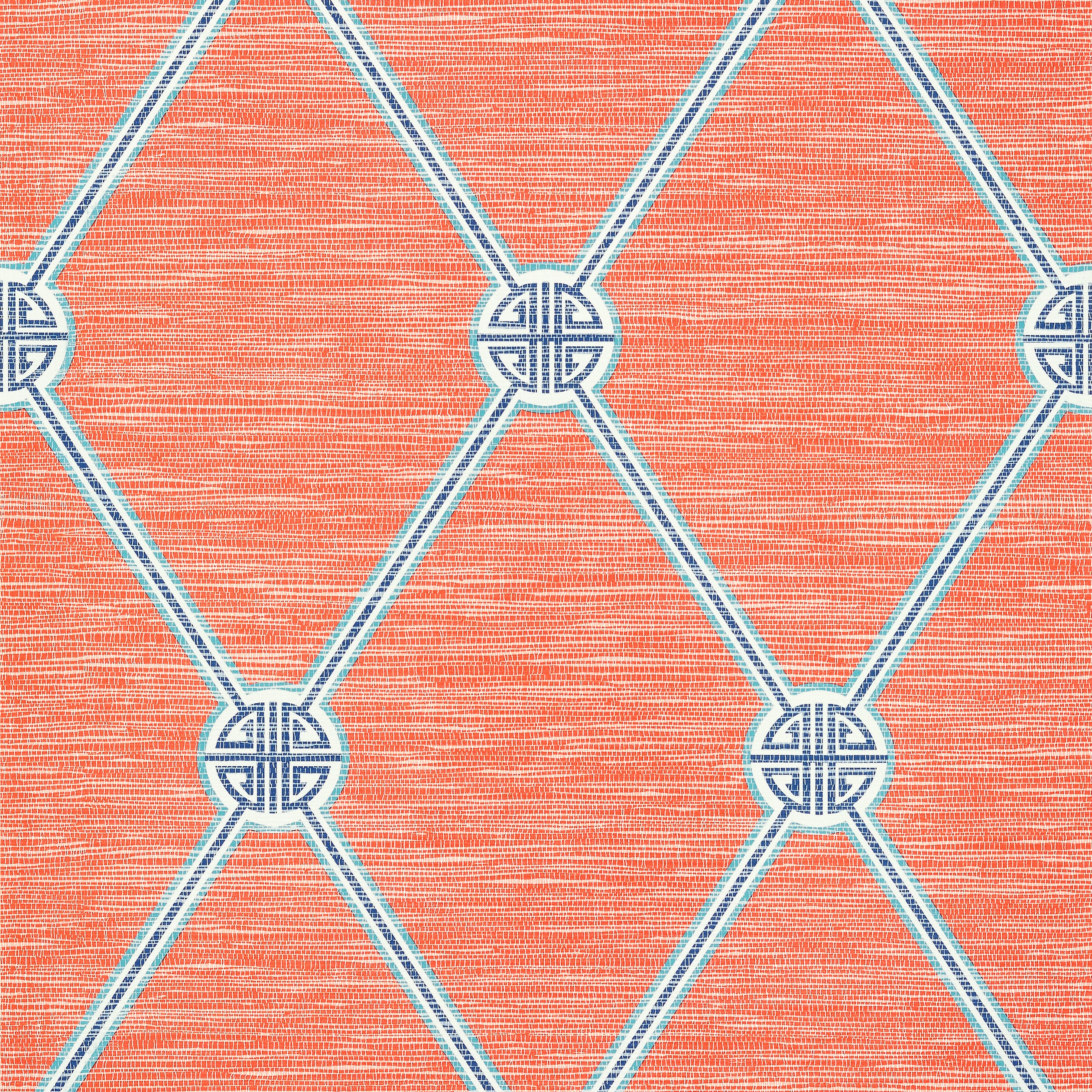 Thibaut Turnberry Trellis Behang T13353 - Coral