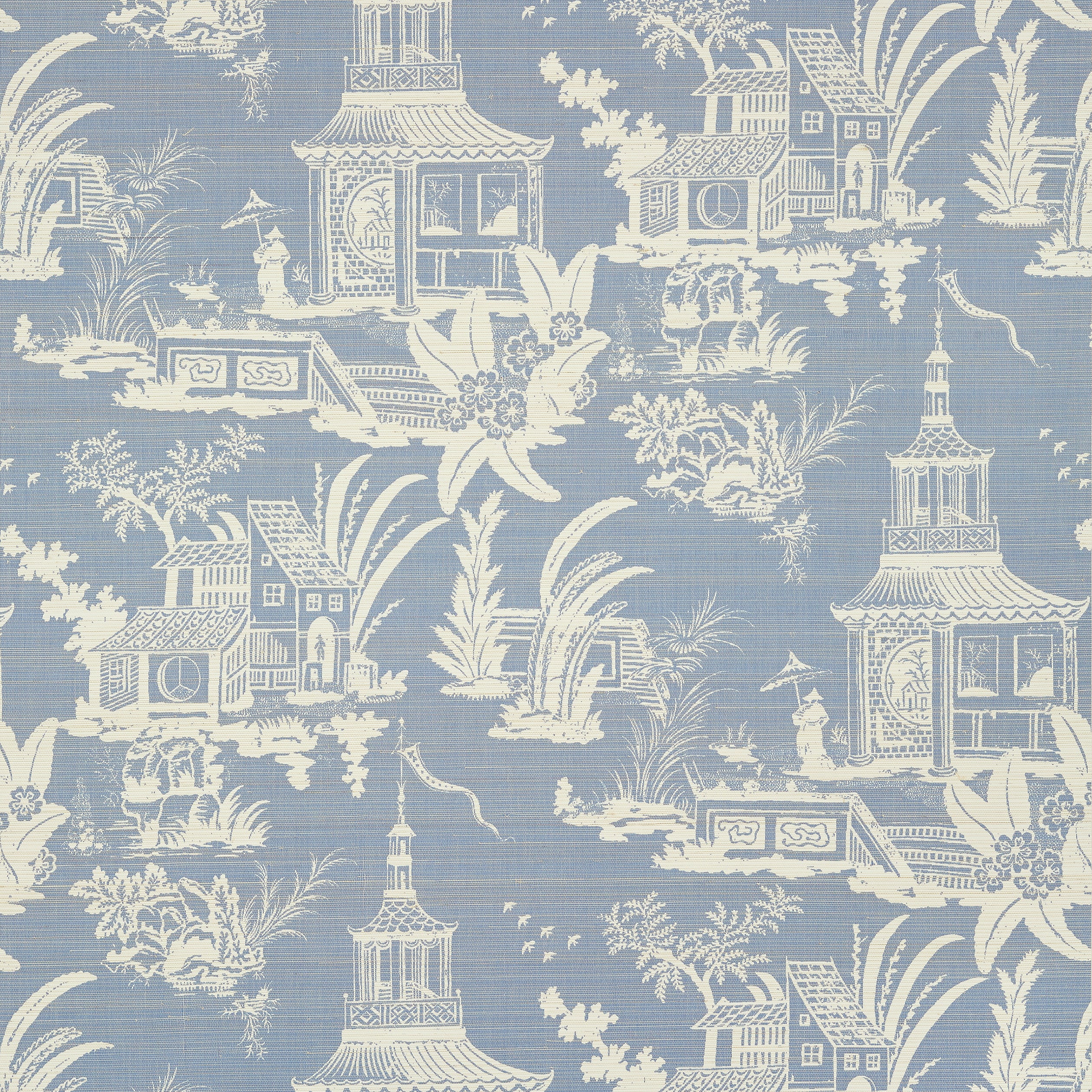 Thibaut Empress Court Behang T13649 - Blue