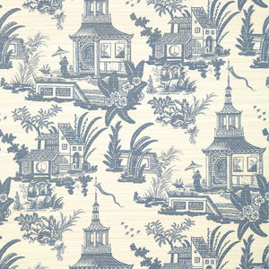 Thibaut Empress Court Behang T13653 - Navy