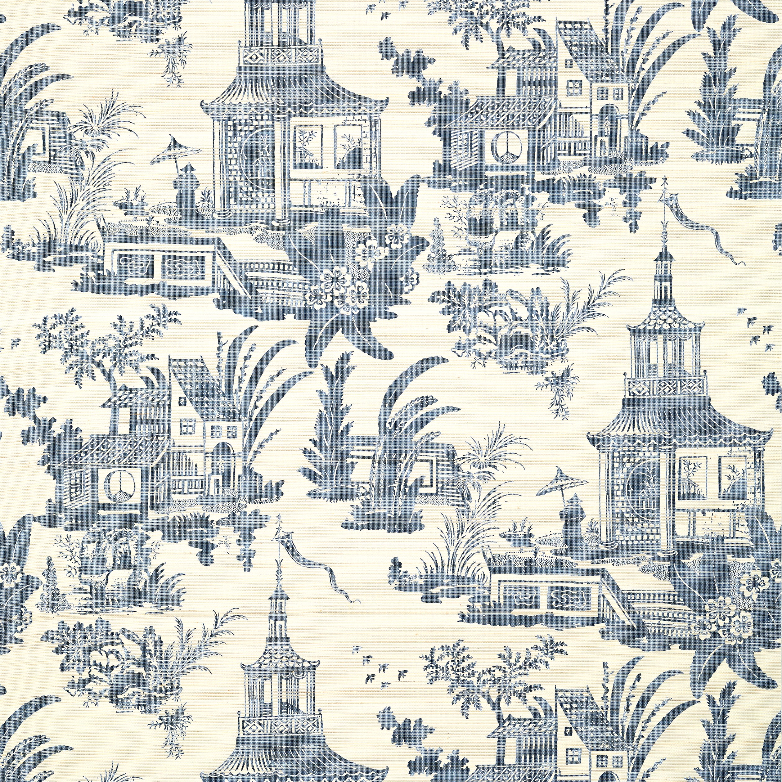 Thibaut Empress Court Behang T13653 - Navy
