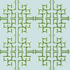 Thibaut Boca Bamboo Behang T13903 - Green and Blue