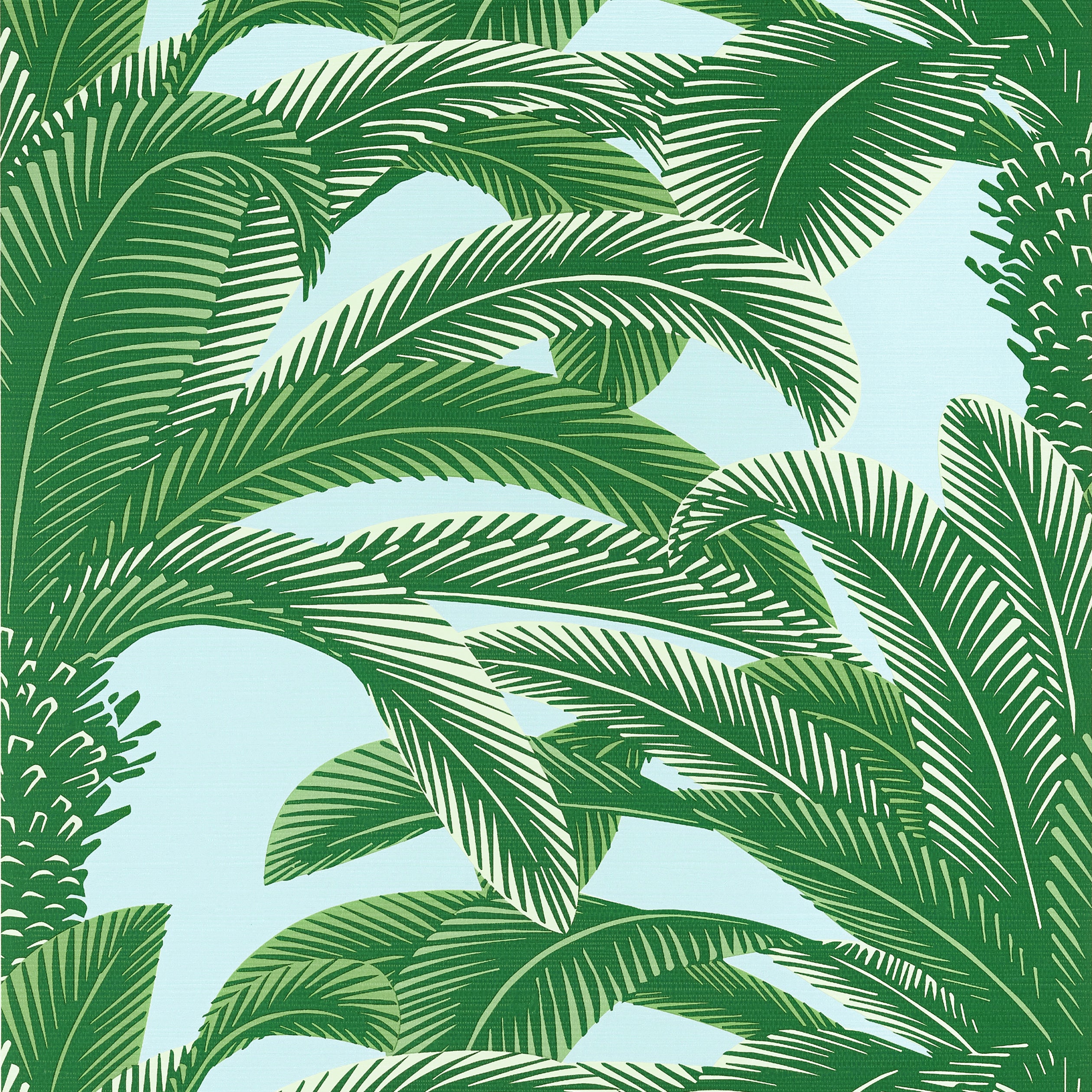 Thibaut Queen Palm Behang T13908 - Green and Blue