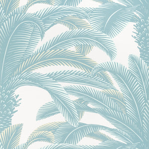 Thibaut Queen Palm Behang T13909 - Spa Blue