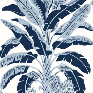 Thibaut Banana Tree Behang T13915 - Navy