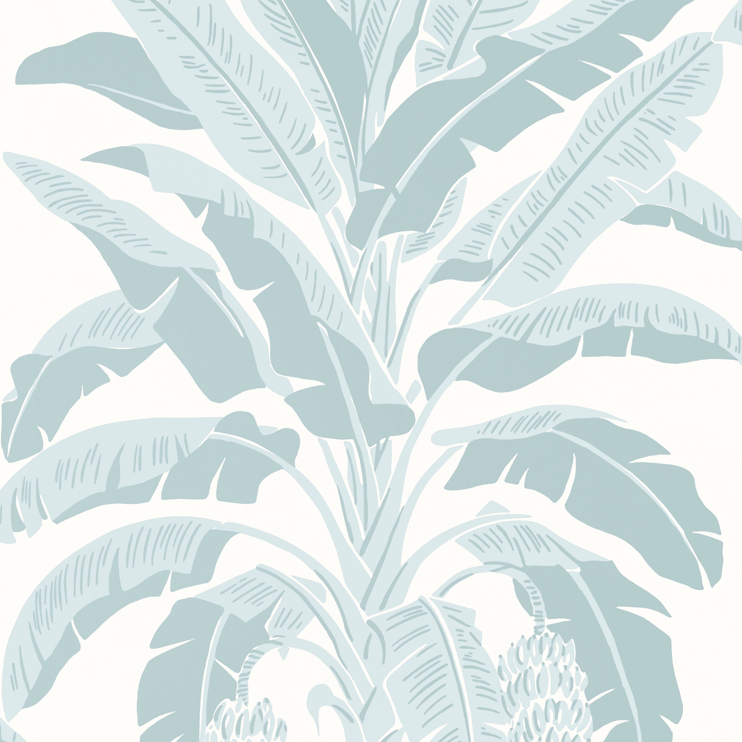 Thibaut Banana Tree Behang T13916 - Spa Blue