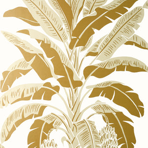 Thibaut Banana Tree Behang T13919 - Metallic Gold