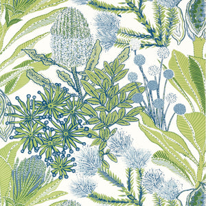 Thibaut Protea Behang T13923 - Green and Blue