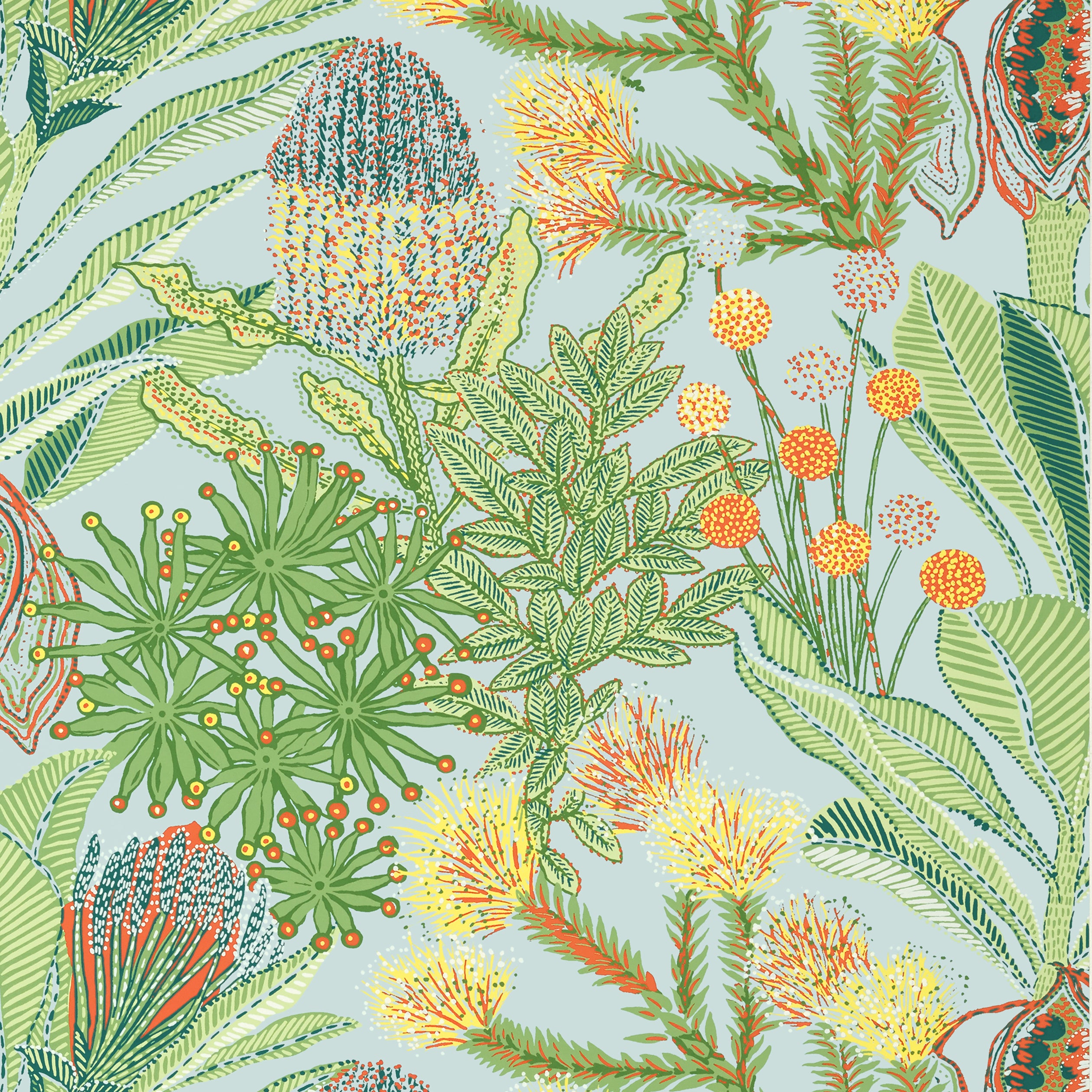 Thibaut Protea Behang T13925 - Light Blue
