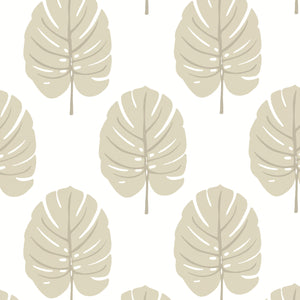 Thibaut Monstera Behang T13956 - Beige