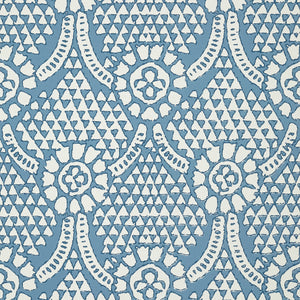 Thibaut Chamomile Behang T14314 - Blue and White