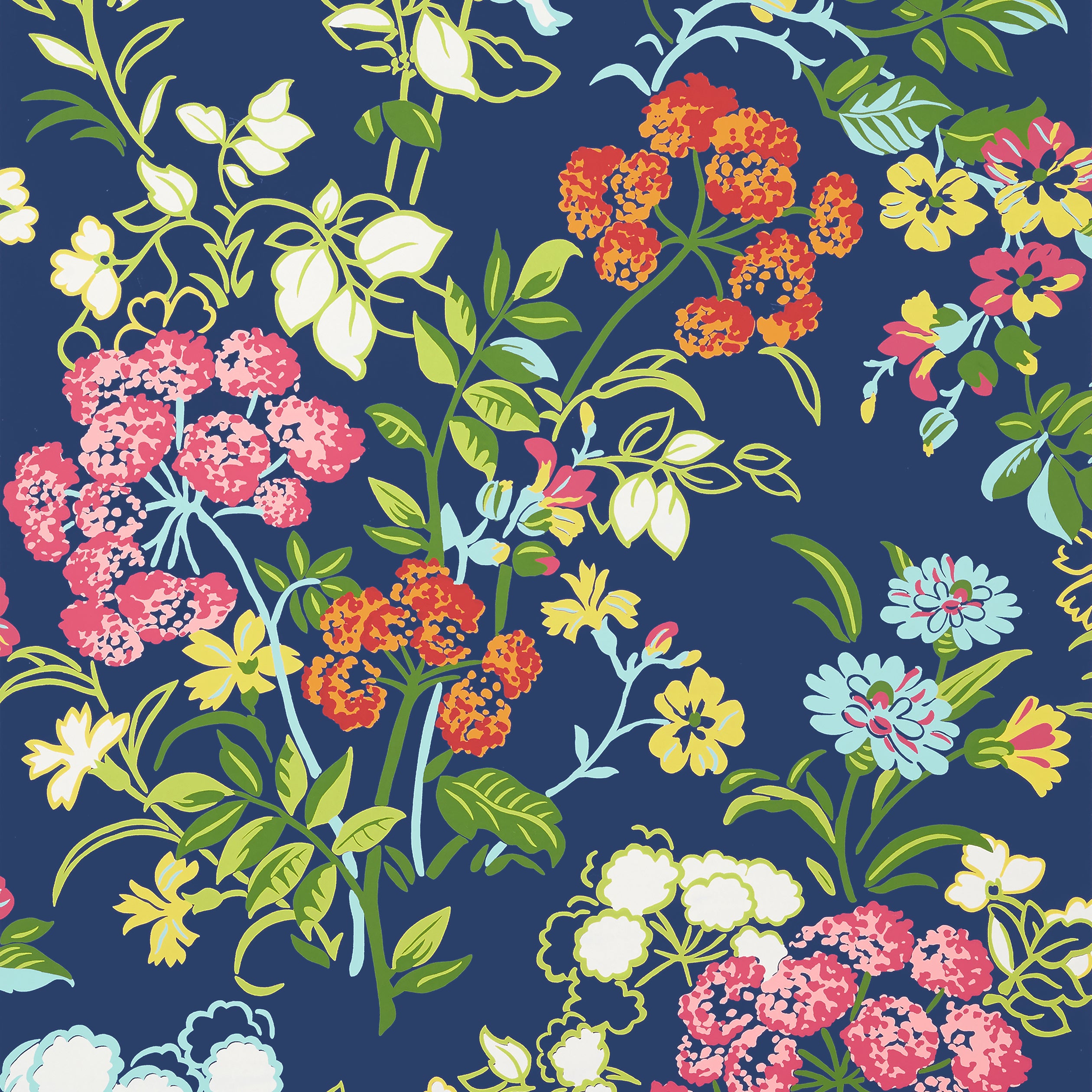Thibaut Spring Garden Behang T14337 - Navy