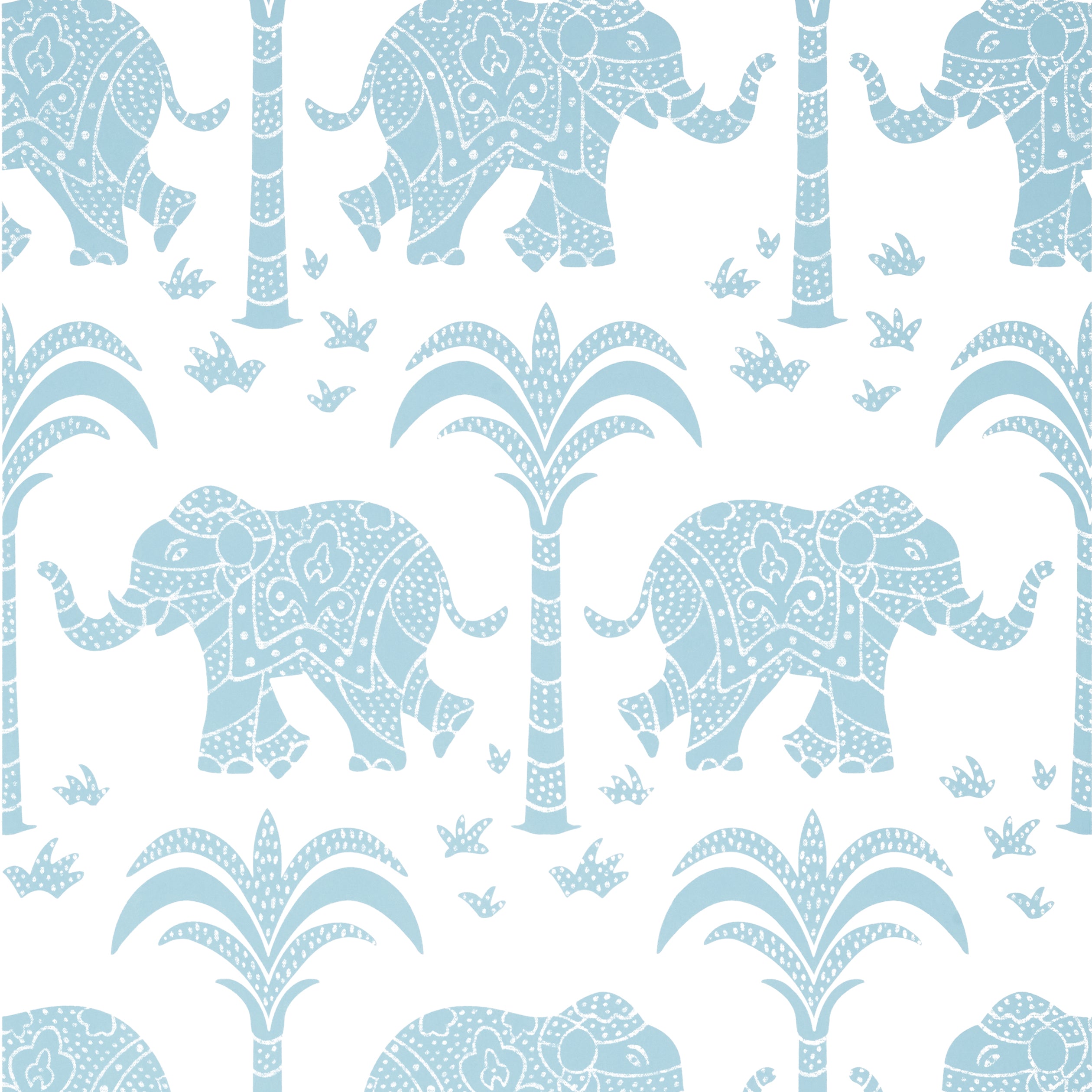 Thibaut Elephant Behang T16204 - French Blue