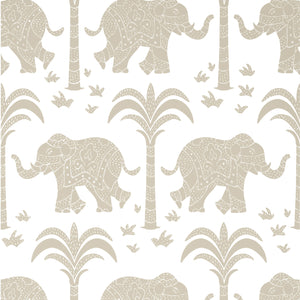 Thibaut Elephant Behang T16205 - Beige