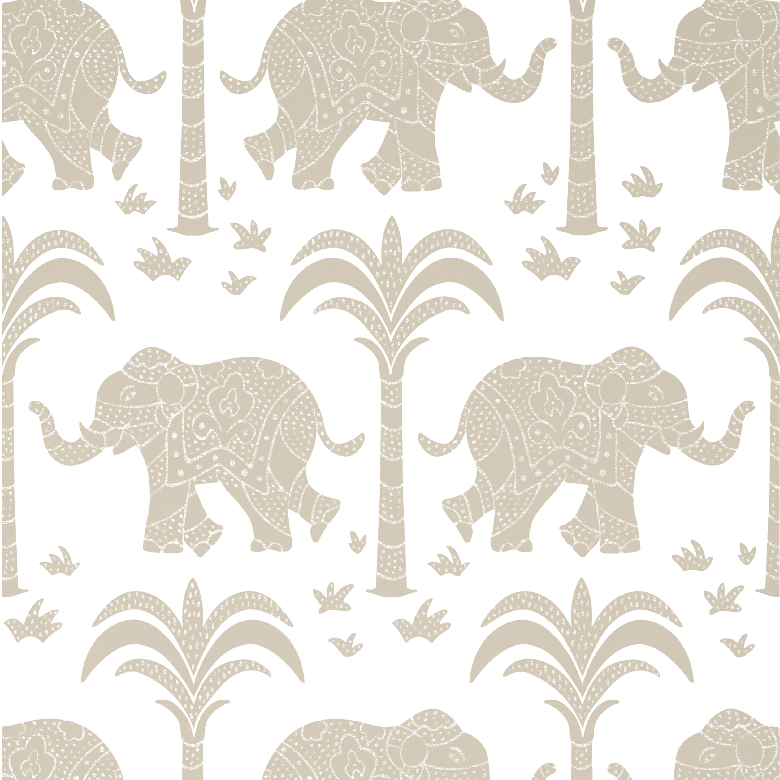 Thibaut Elephant Behang T16205 - Beige