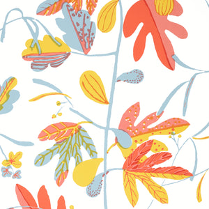 Thibaut Matisse Leaf Behang T16206 - Coral and Yellow