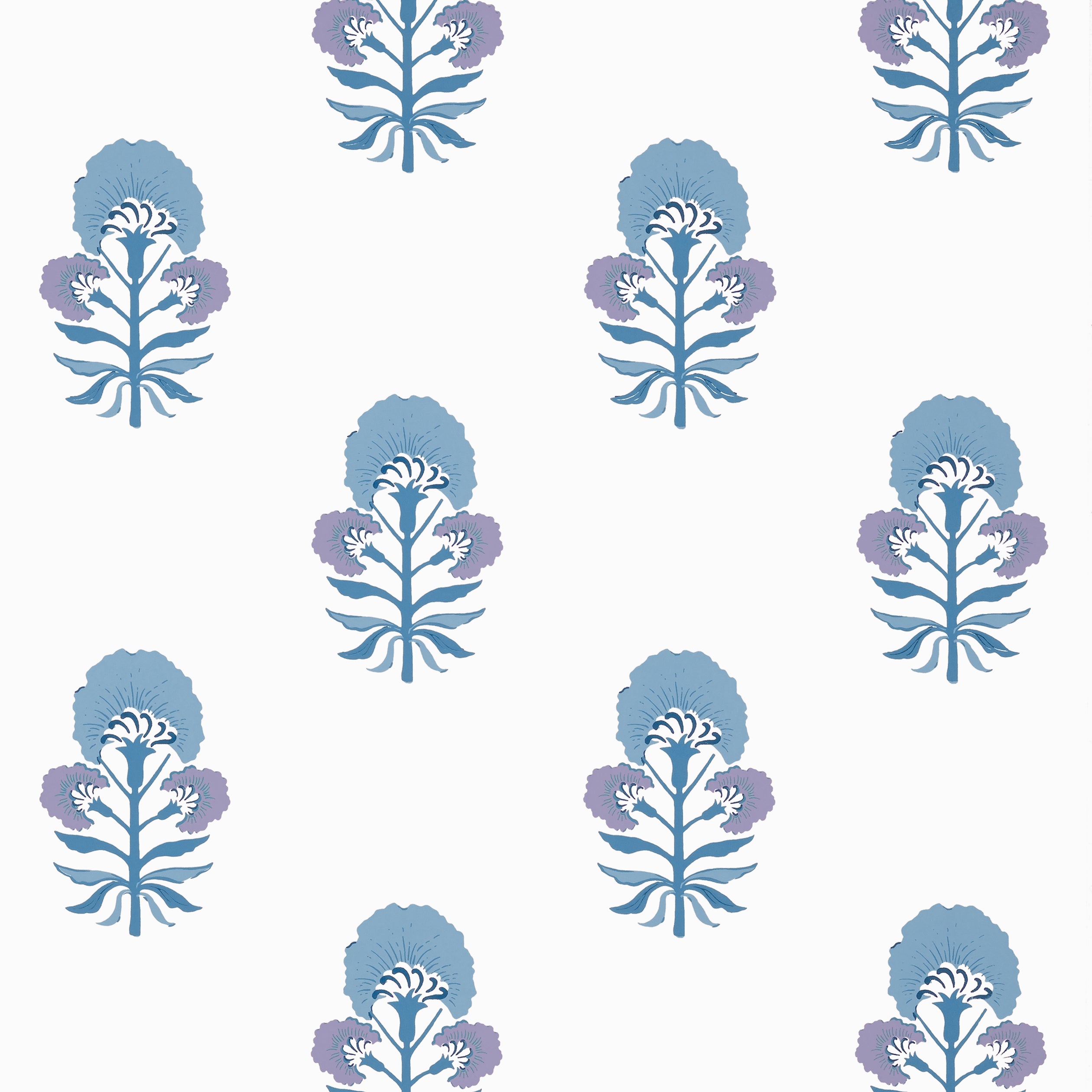 Thibaut Tybee Bud Behang T16216 - Lavender and Blue