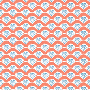 Thibaut Emily Behang T16254 - Coral and Blue